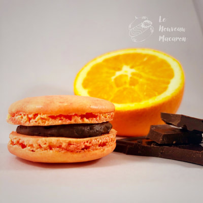 Orange Dark Chocolate Macaron